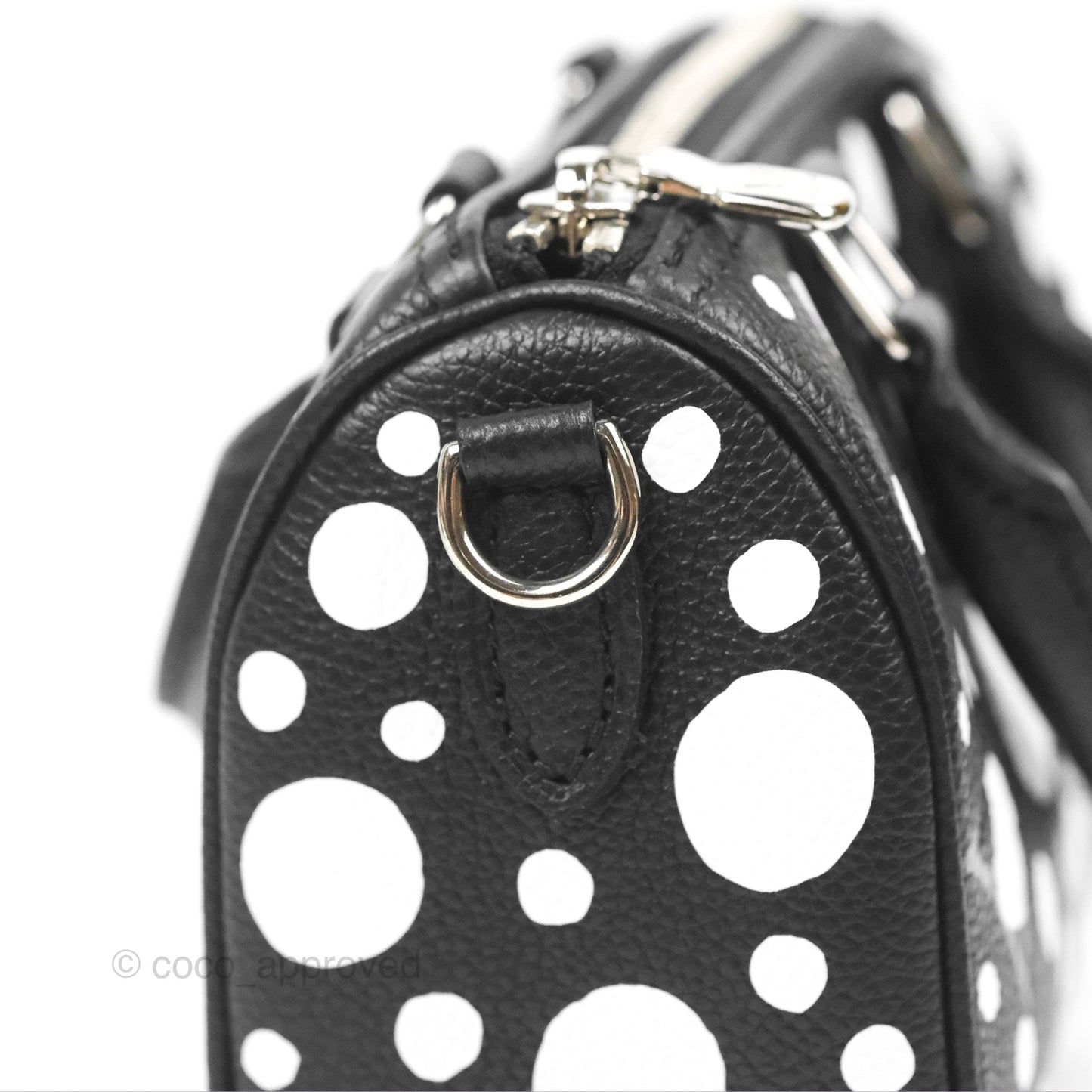 LV x Yayoi Kusama Nano Speedy Infinity Dots Black/White Silver Hardware