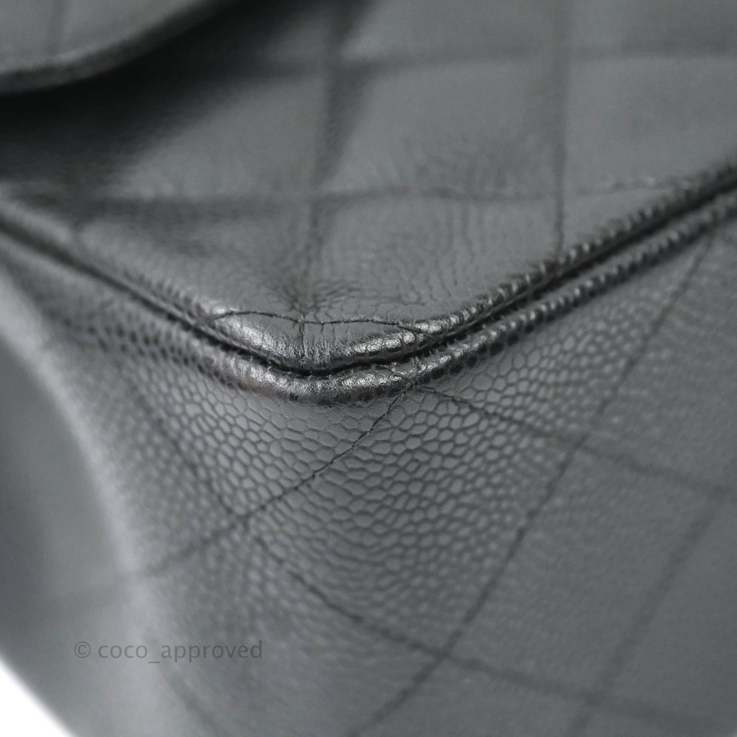 Chanel Jumbo Double Flap Black Caviar Silver Hardware⁣⁣