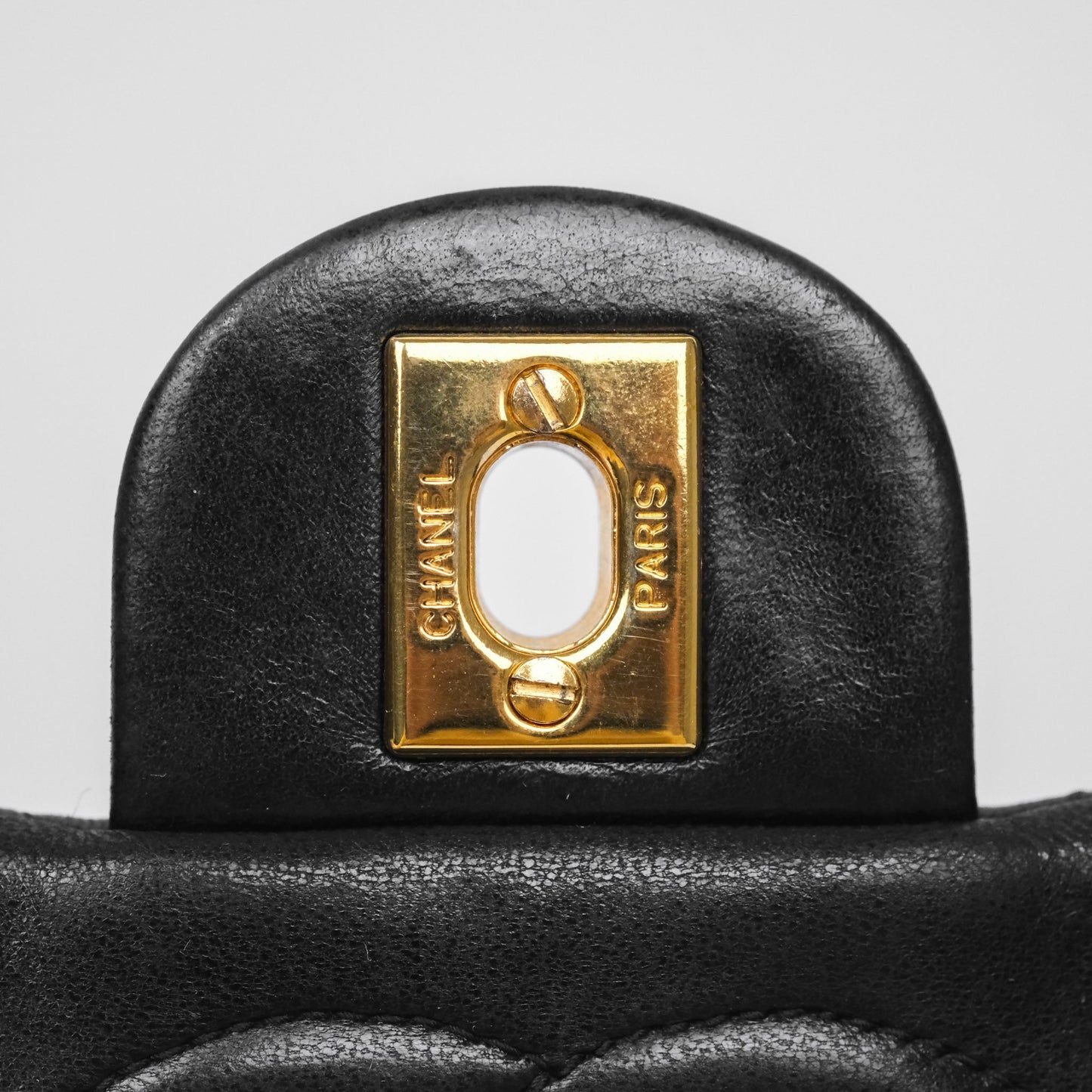 Chanel Vintage Mini Square Black Lambskin 24K Gold Hardware
