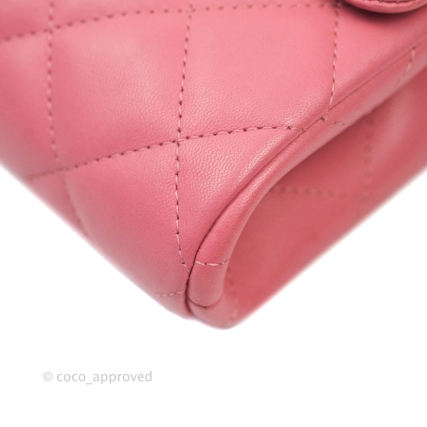 Chanel Quilted Clutch with Chain Lambskin Pink Silver Hardware