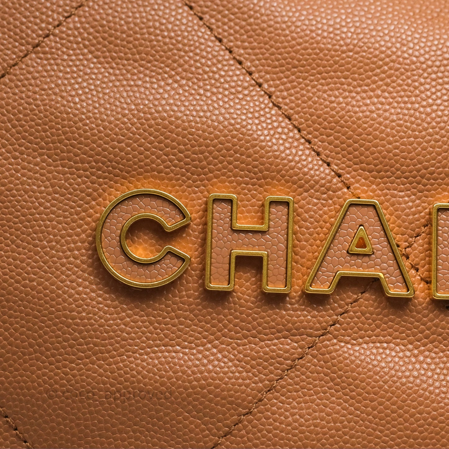 Chanel 22 Small Beige Caviar Aged Gold Hardware