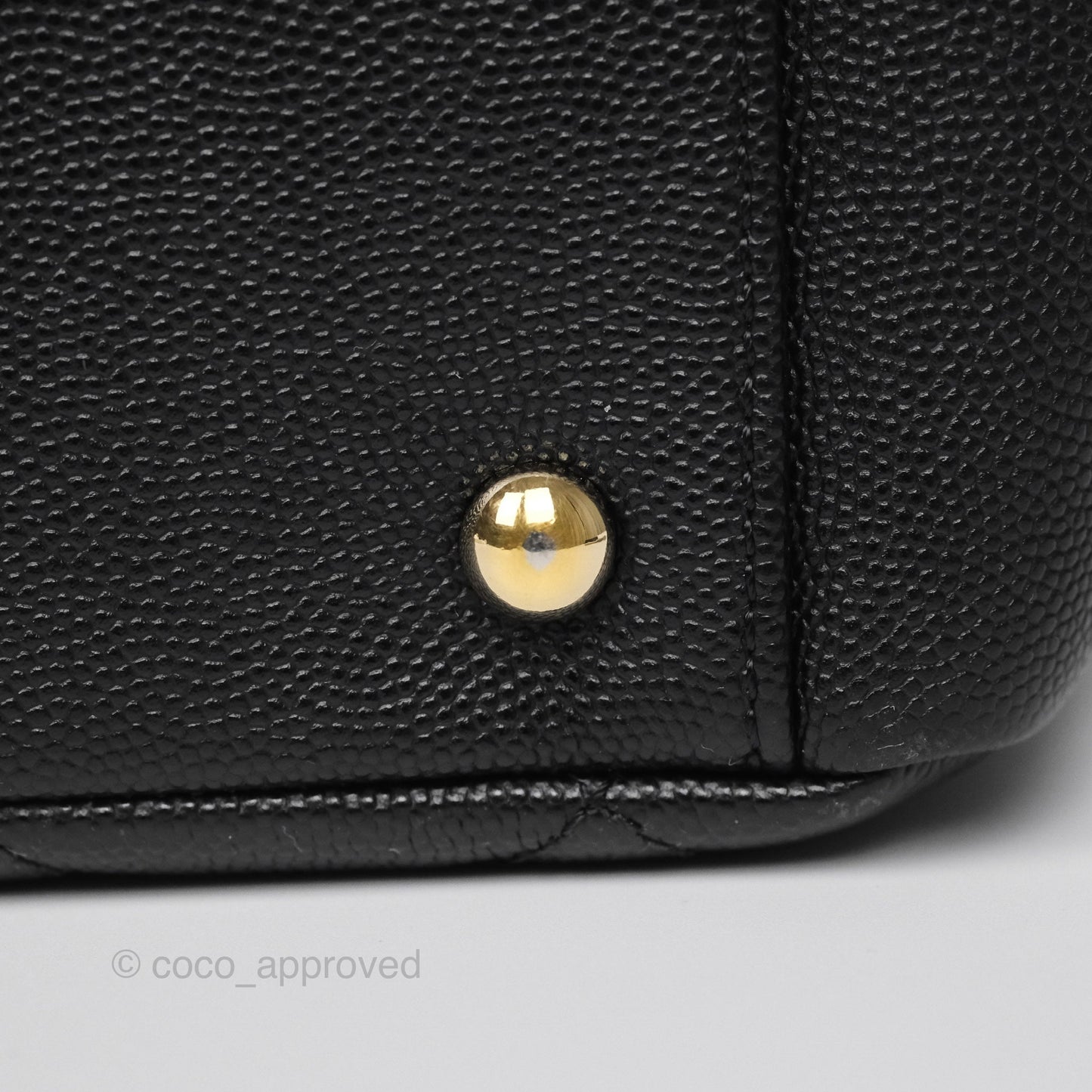 Chanel Small Business Affinity Shopping Bag Black Caviar Gold Hardware