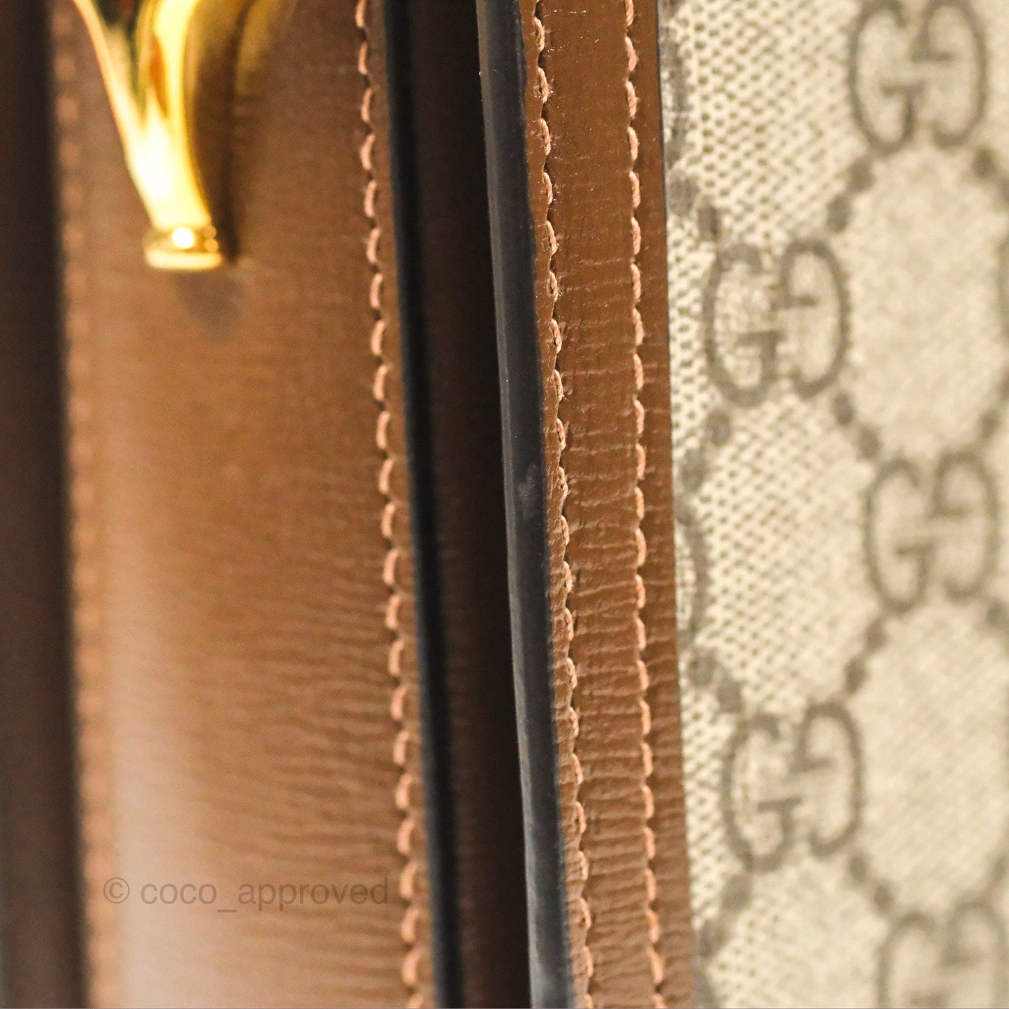 Gucci Horsebit 1955 GG Supreme Canvas Brown Shoulder Bag Gold Hardware
