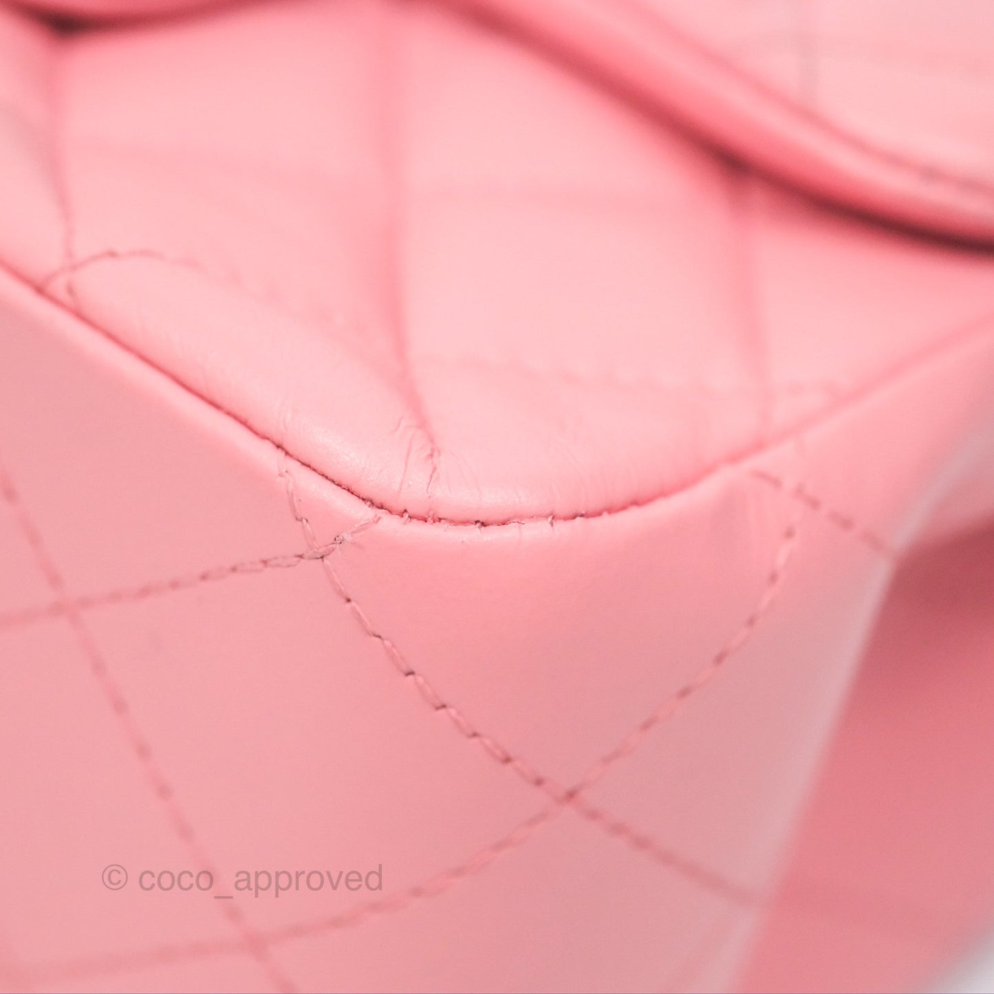 Chanel Mini Square Pink Lambskin Aged Gold Hardware