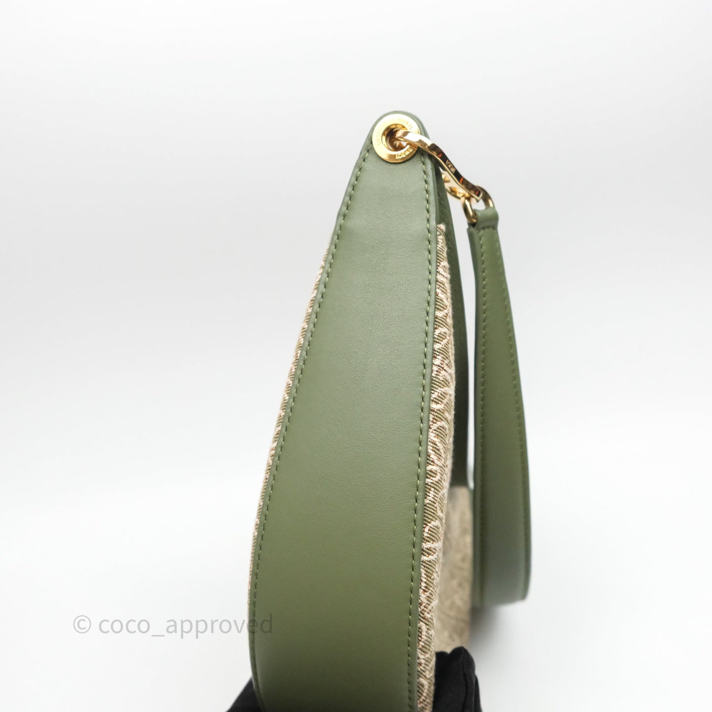 Loewe Small Luna Anagram Shoulder Bag Green Calfskin Jacquard