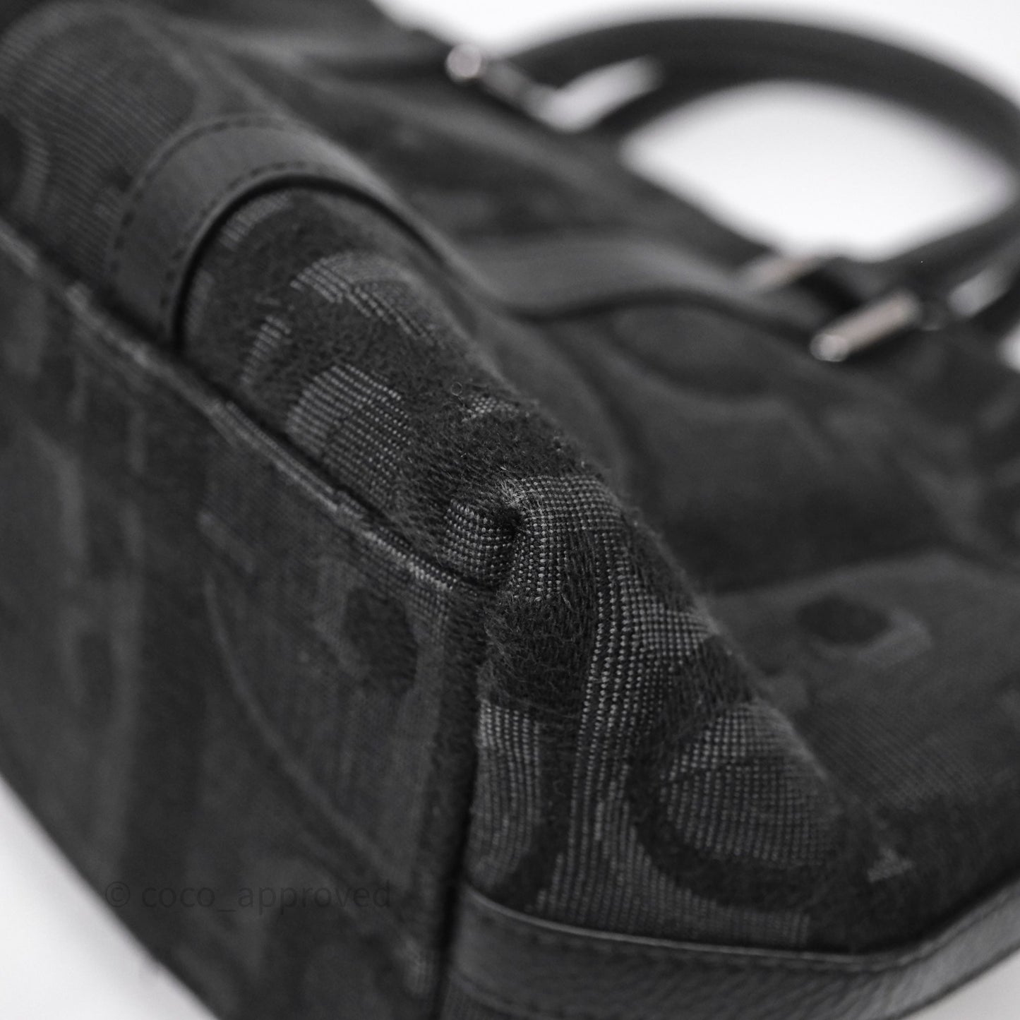 Christian Dior Oblique Jacquard Weekender Black Bag