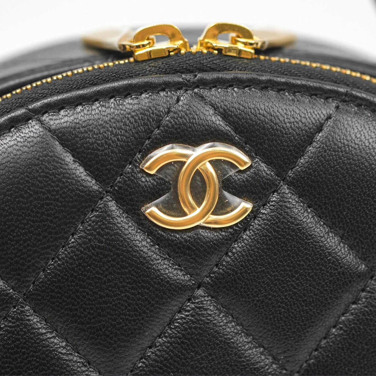 Chanel Small Clutch With Chain Black Lambskin Gold Hardware 23C
