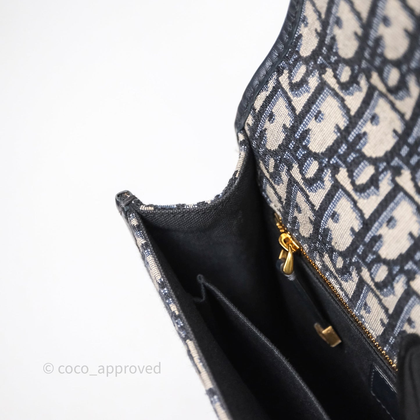Christian Dior Small 30 Montaigne Bag Blue Dior Oblique Jacquard