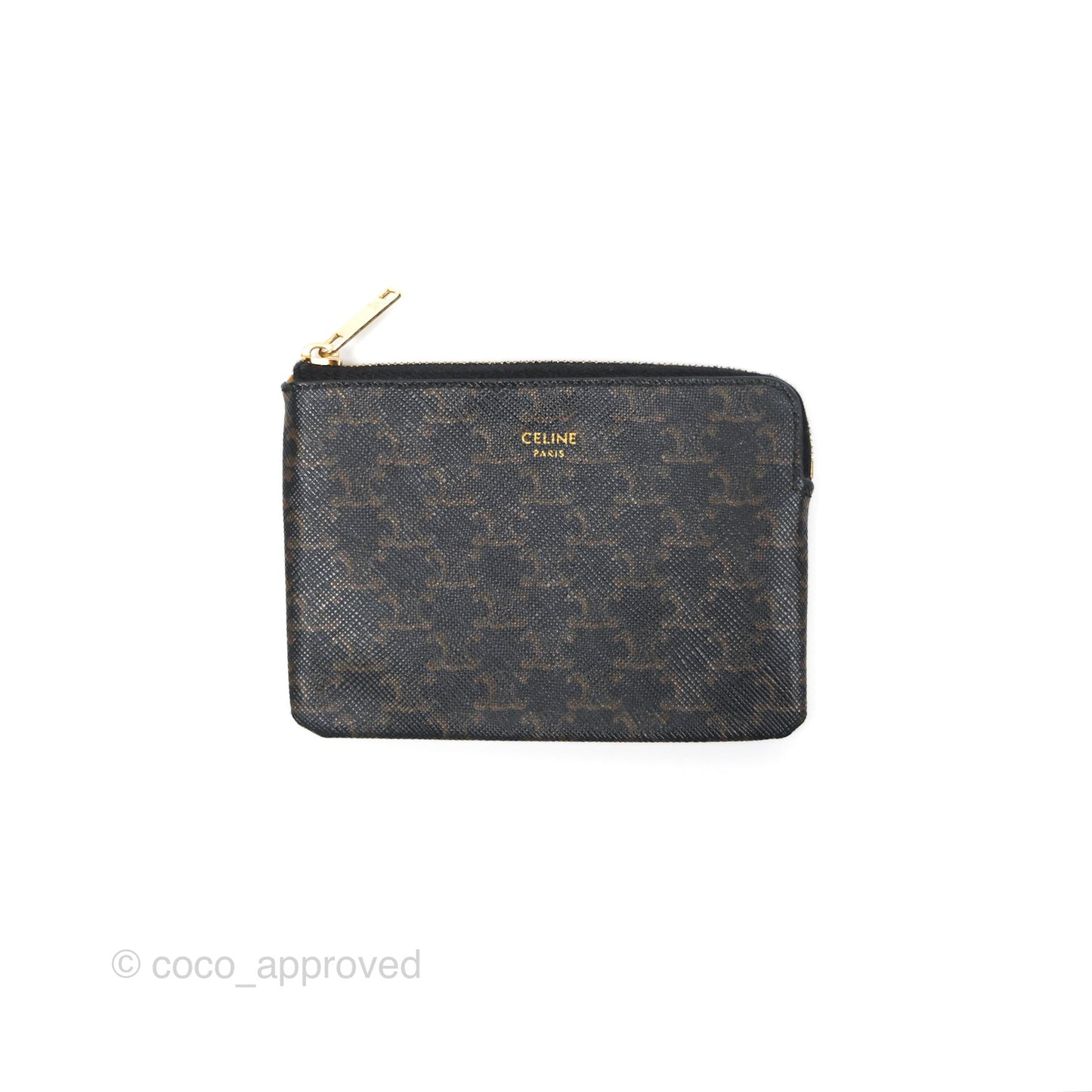 Celine Coin & Card Pouch Triomphe Canvas