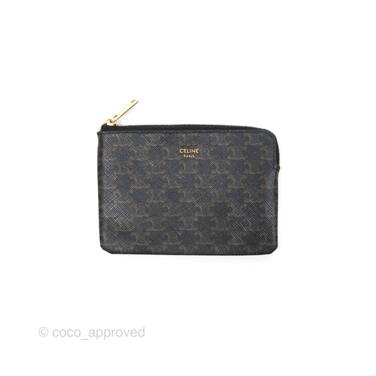 Celine Coin & Card Pouch Triomphe Canvas