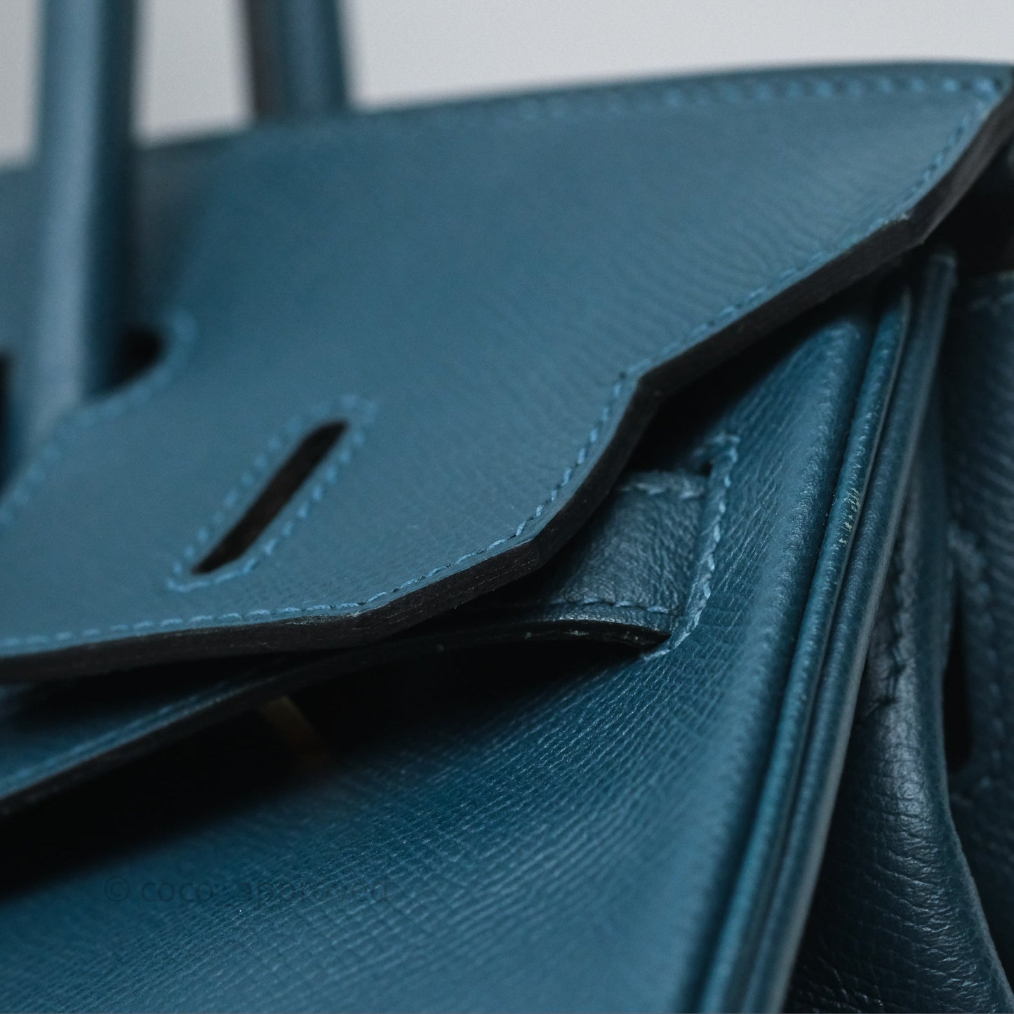 Hermès Birkin 30 Retourne Bleu de Prusse 7P Epsom Gold Hardware