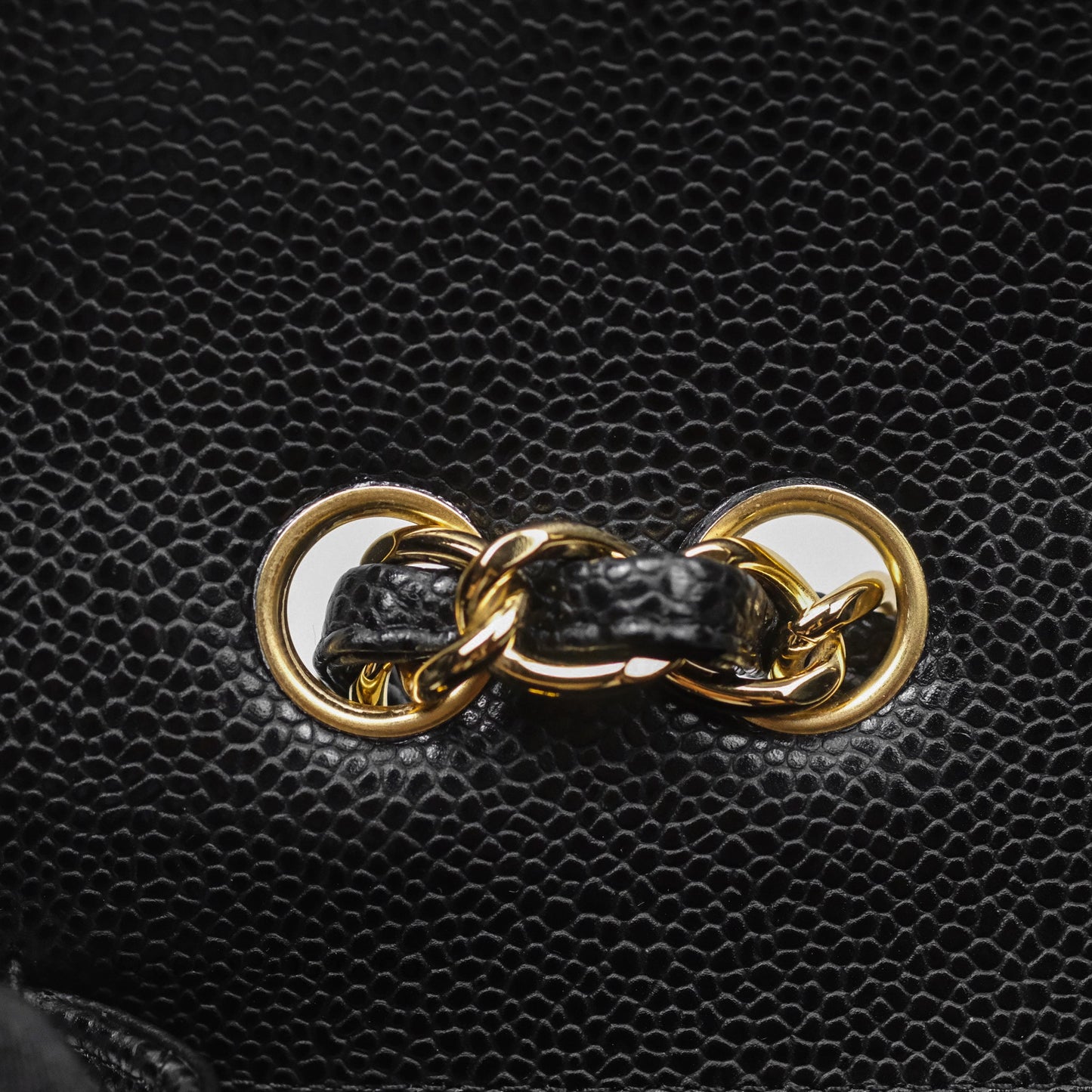 Chanel Jumbo Single Flap Black Caviar Gold Hardware