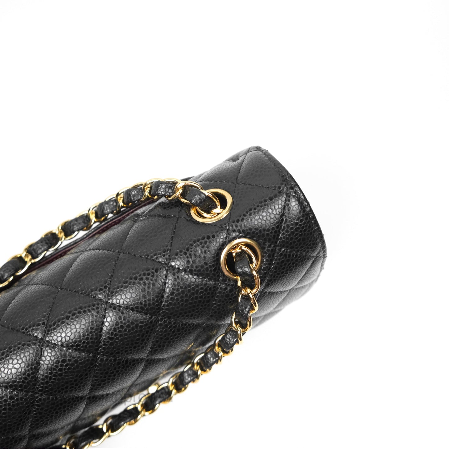 Chanel Small Classic Flap Quilted Black Caviar Gold Hardware