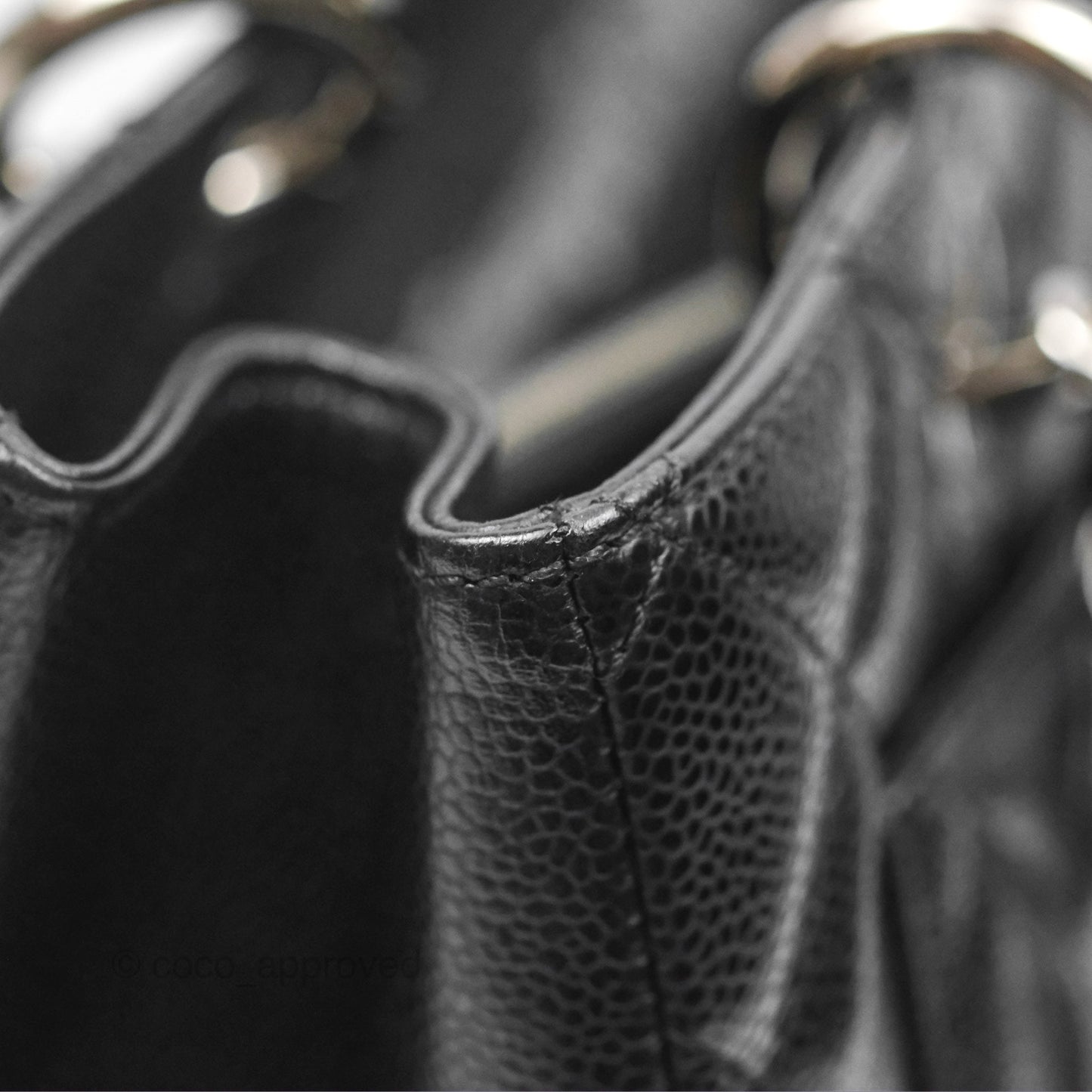 Chanel GST Black Caviar Silver Hardware