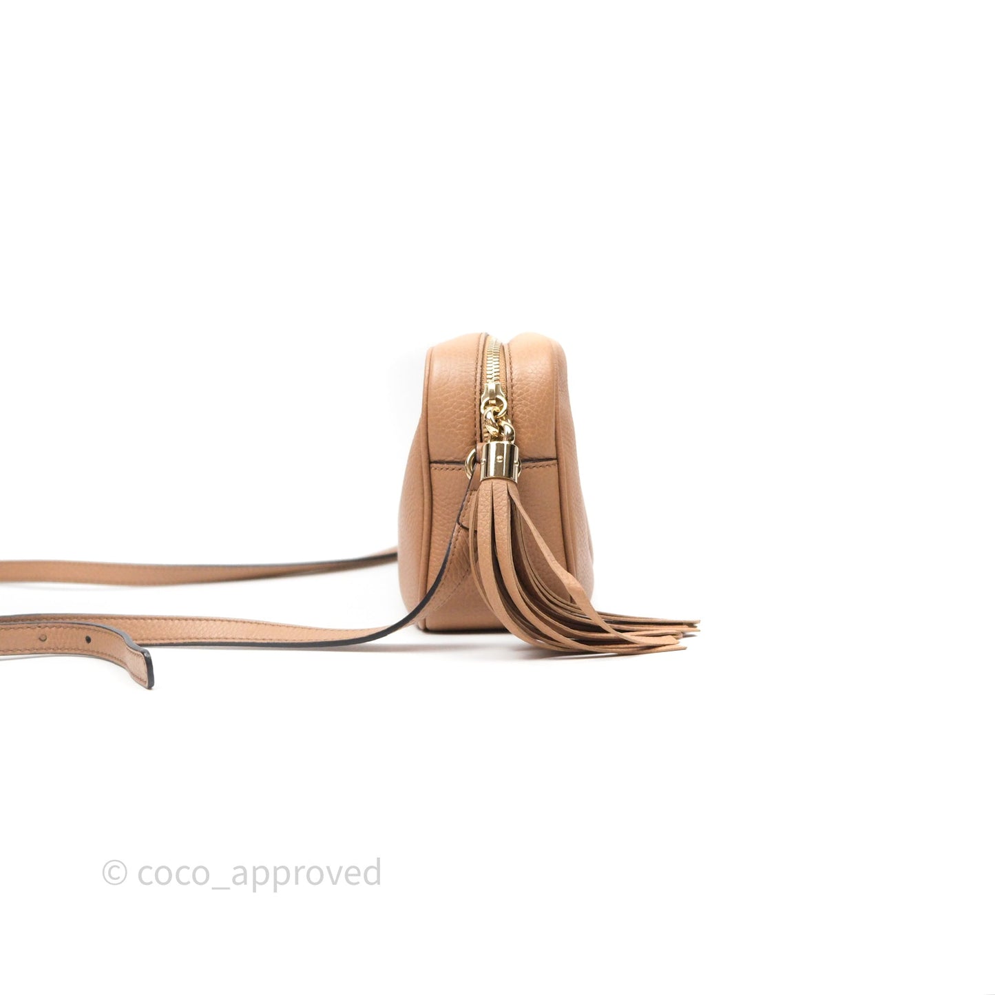 Gucci Small Soho Disco Bag Calfskin Beige