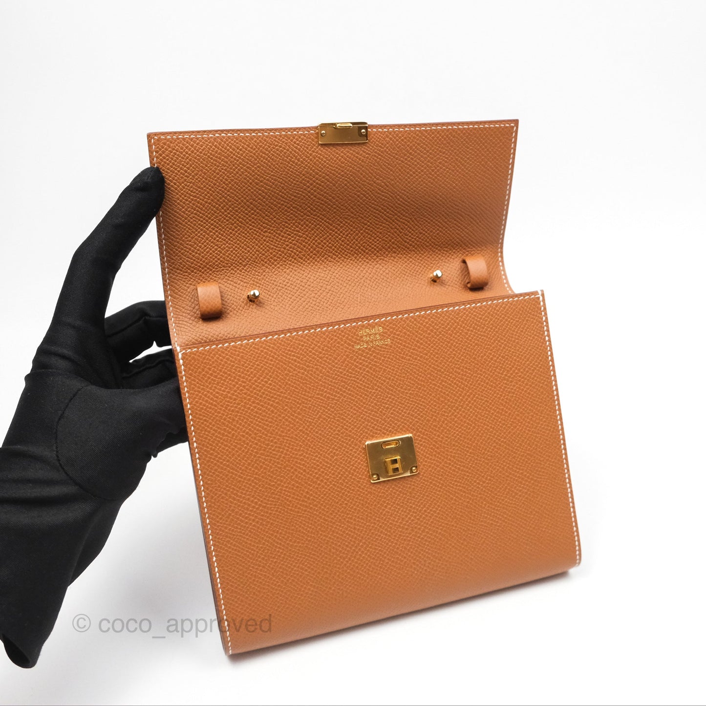 Hermès Clic 16 Wallet On Chain Gold Epsom Gold Hardware