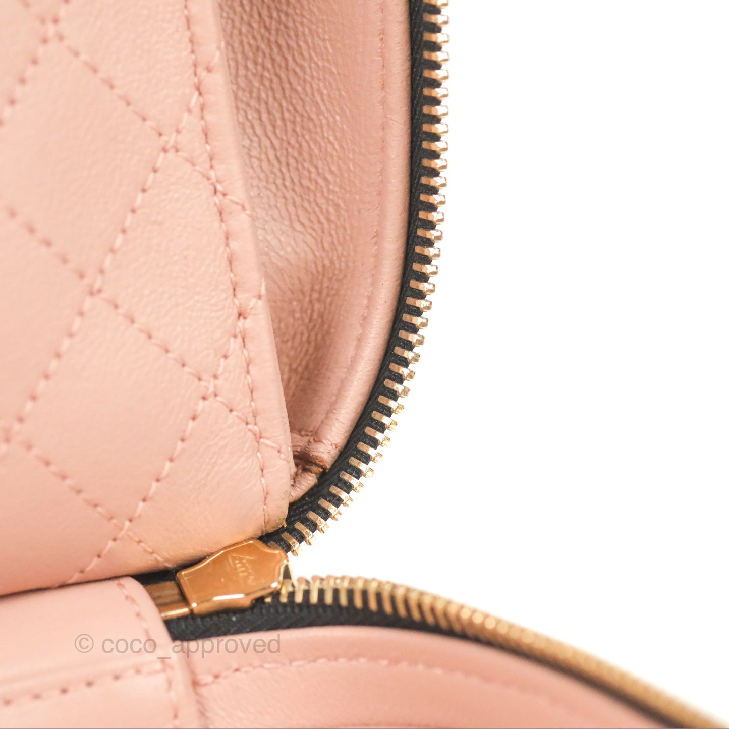 Chanel Quilted Large CC Filigree Vanity Case Black Caviar Gold Hardware