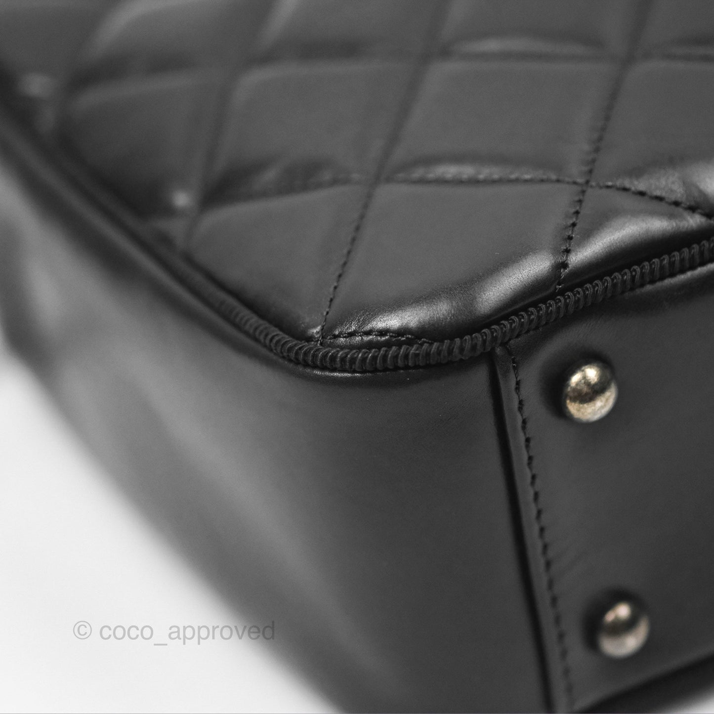 Chanel Large Ballerine Camera Case Black Calfskin Ruthenium Hardware