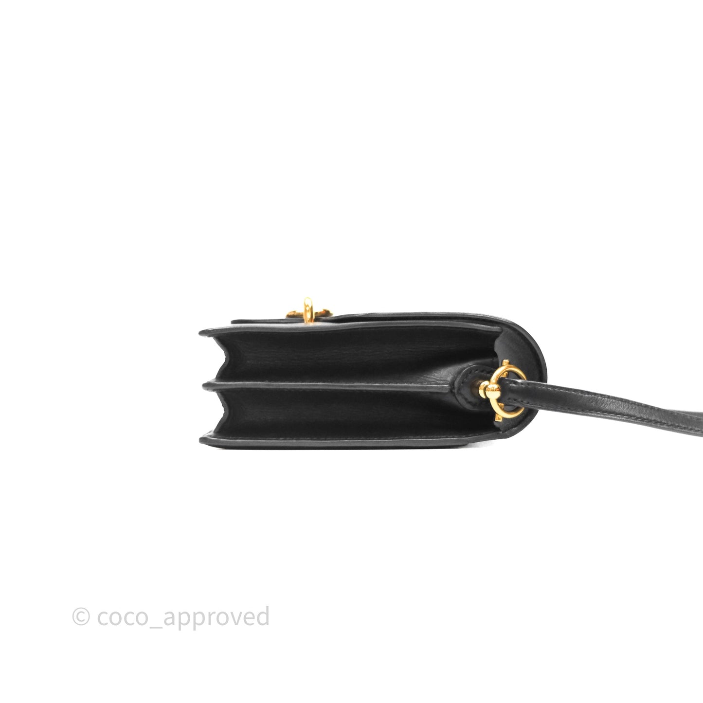 Hermès Roulis Mini 18 Black Veau Evergrain Gold Hardware