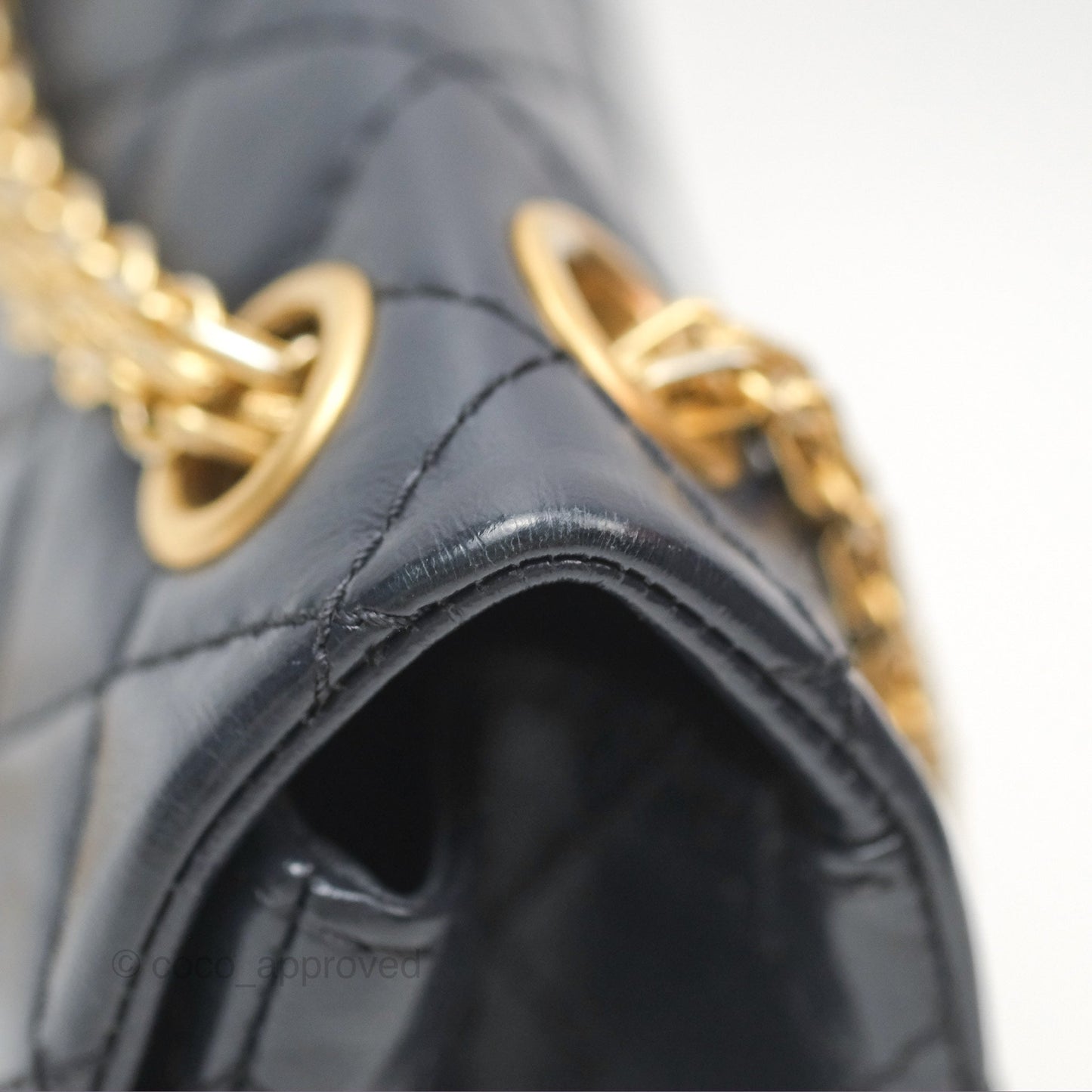 Chanel Mini Reissue 224 Navy Aged Calfskin Aged Gold Hardware