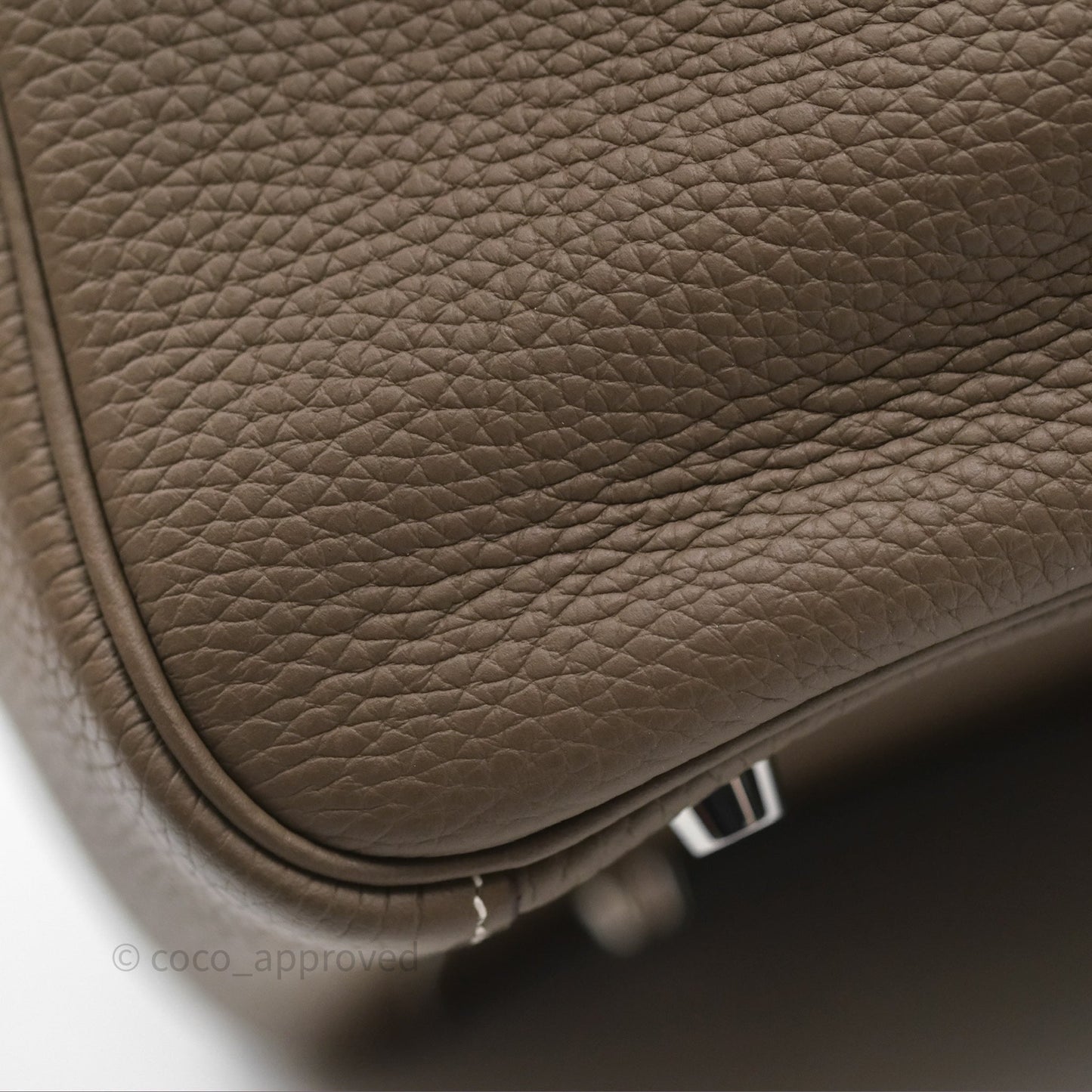 Hermès Lindy 30 Etoupe 18 Clemence Palladium Hardware