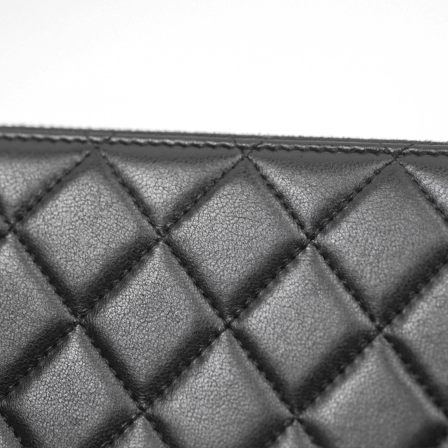 Chanel Zip Around Organiser Wallet Black Lambskin Gold Hardware