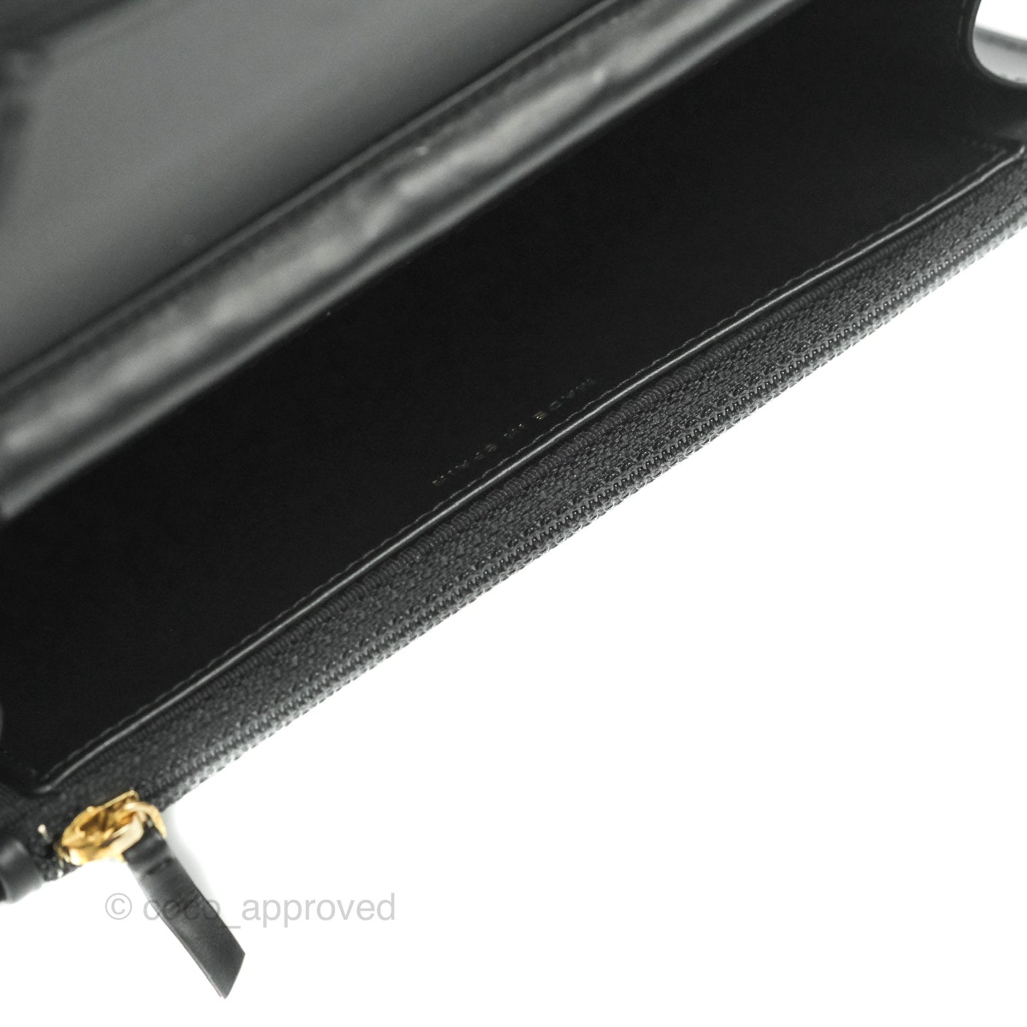 Chanel Quilted Reissue WOC Black Glazed Crumpled Calfskin Aged Gold Hardware