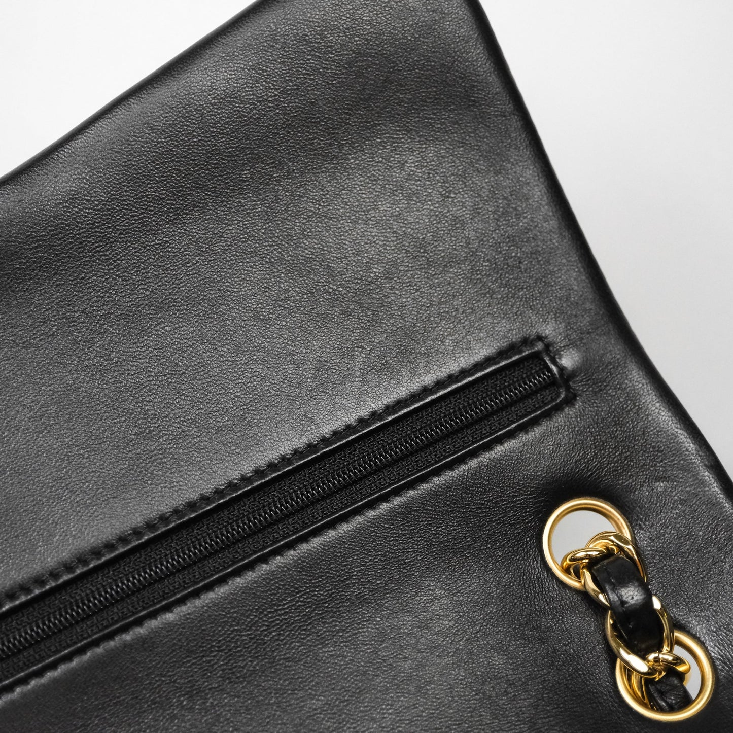 Chanel Jumbo Double Flap Quilted Black Lambskin Gold Hardware⁣⁣
