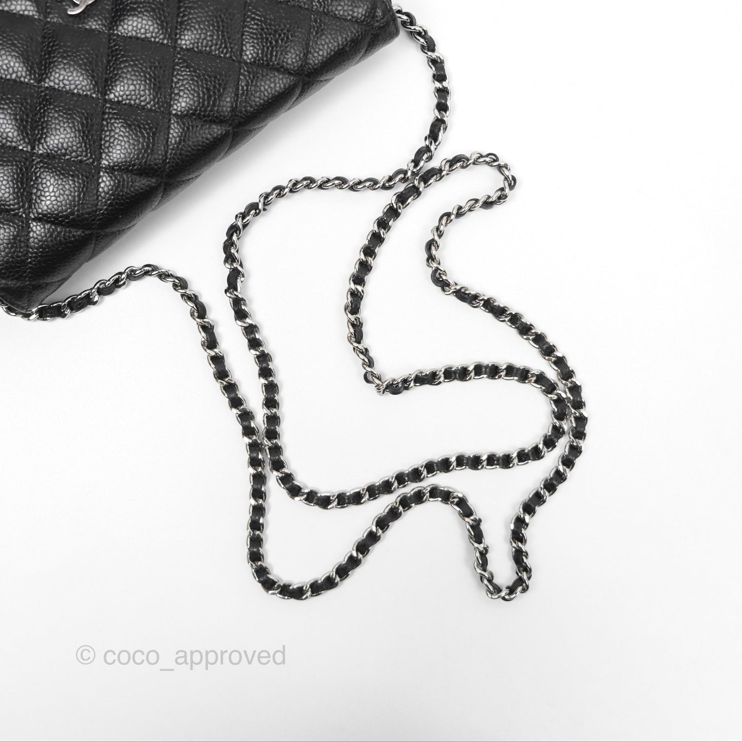 Chanel Quilted Classic WOC Black Caviar Silver Hardware