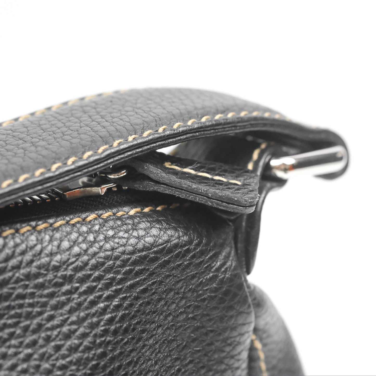 Chanel Vintage Fringe CC Shoulder Bag Black Calfskin