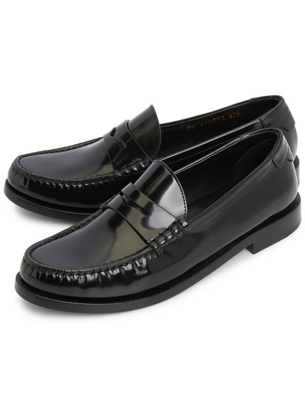 Luxury Saint Laurent Women's Monogram Le Penny Loafer Black