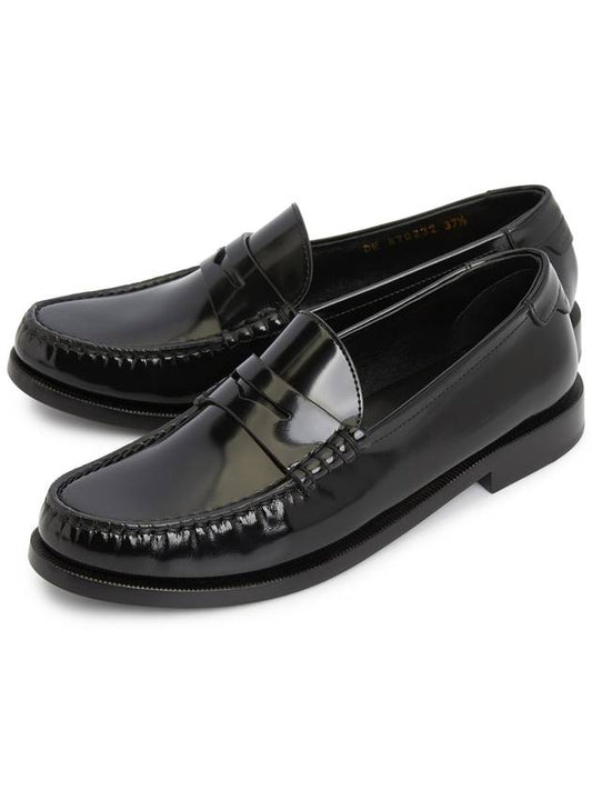 Luxury Saint Laurent Women's Monogram Le Penny Loafer Black