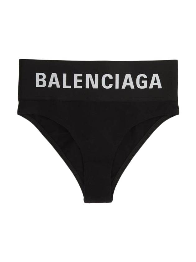 Luxury Balenciaga Logo Elastic Briefs Black