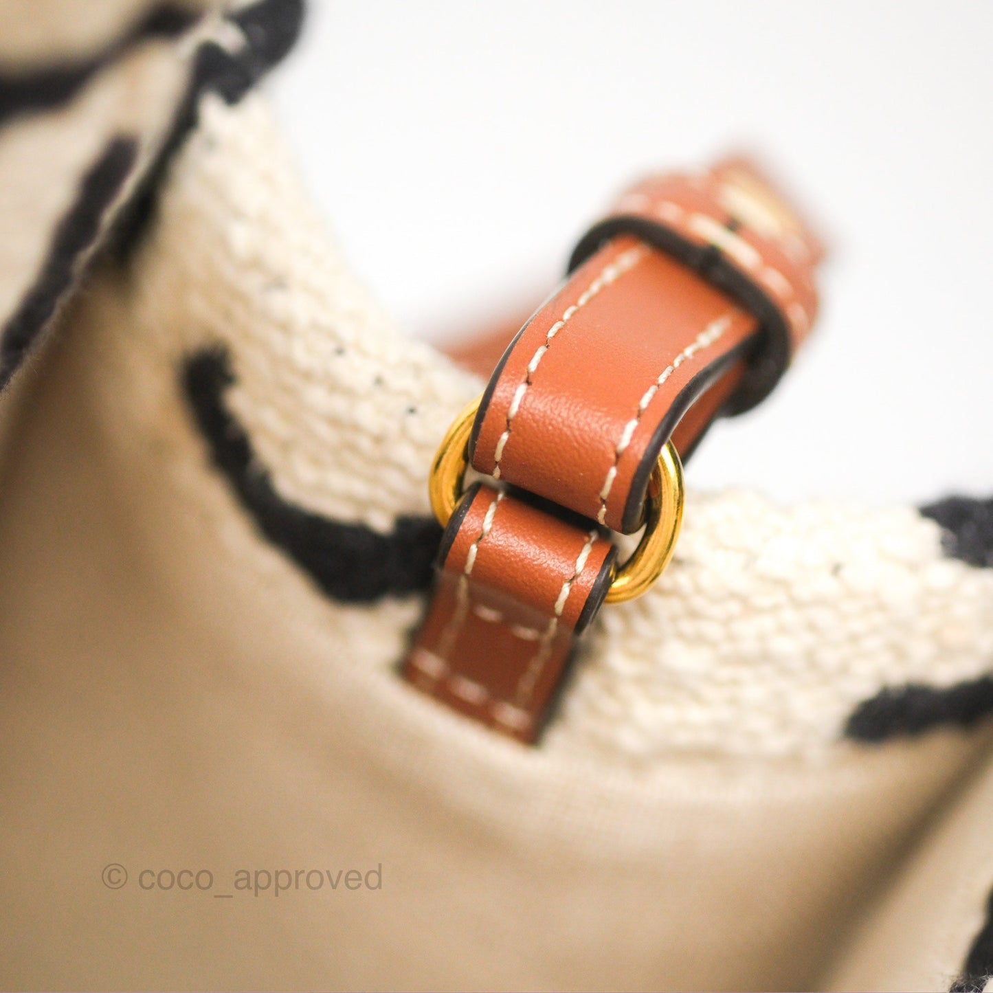 Celine Small Cabas Thais Textile with Celine All-Over White