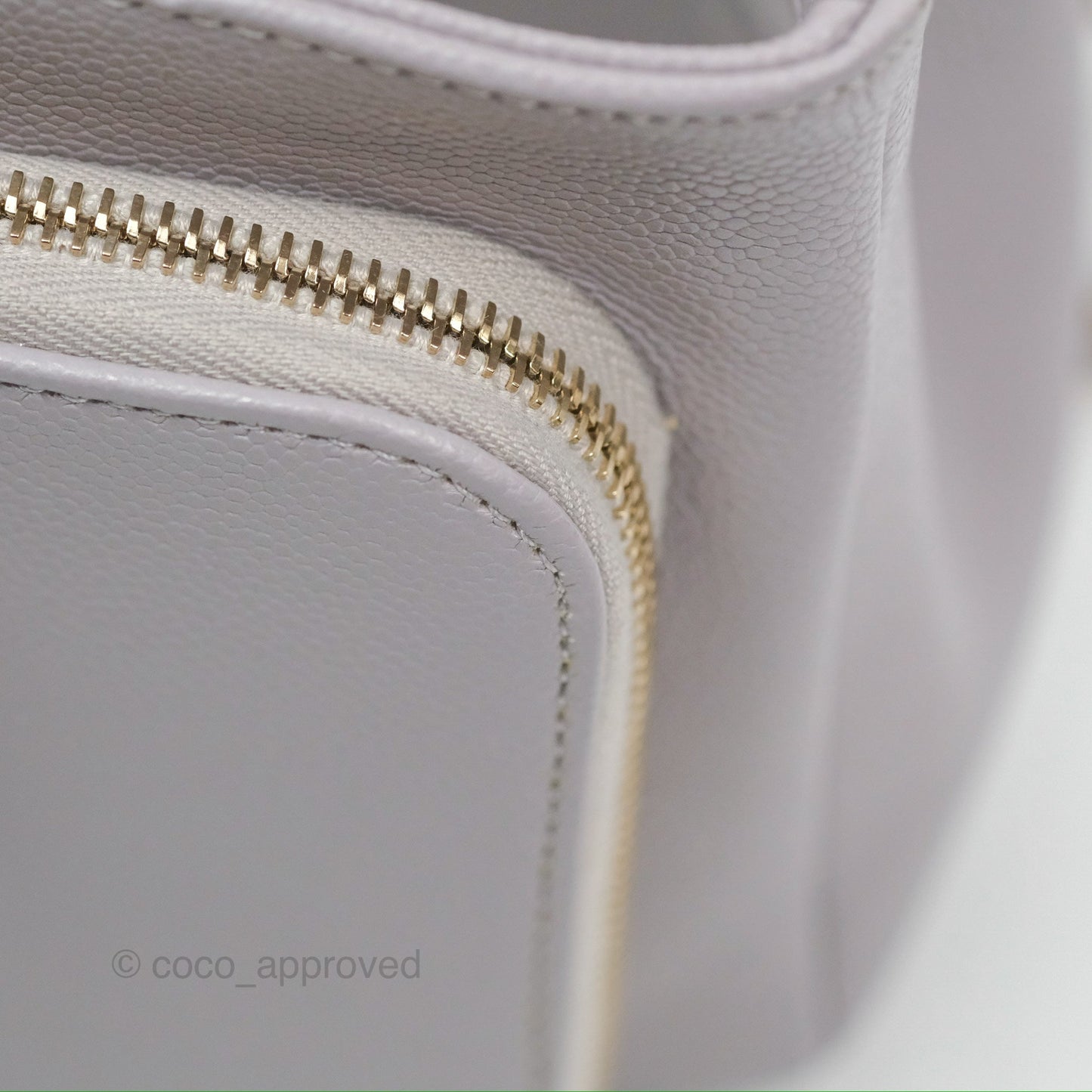 Chanel Quilted Medium Business Affinity Flap Grey Caviar Light Gold Hardware