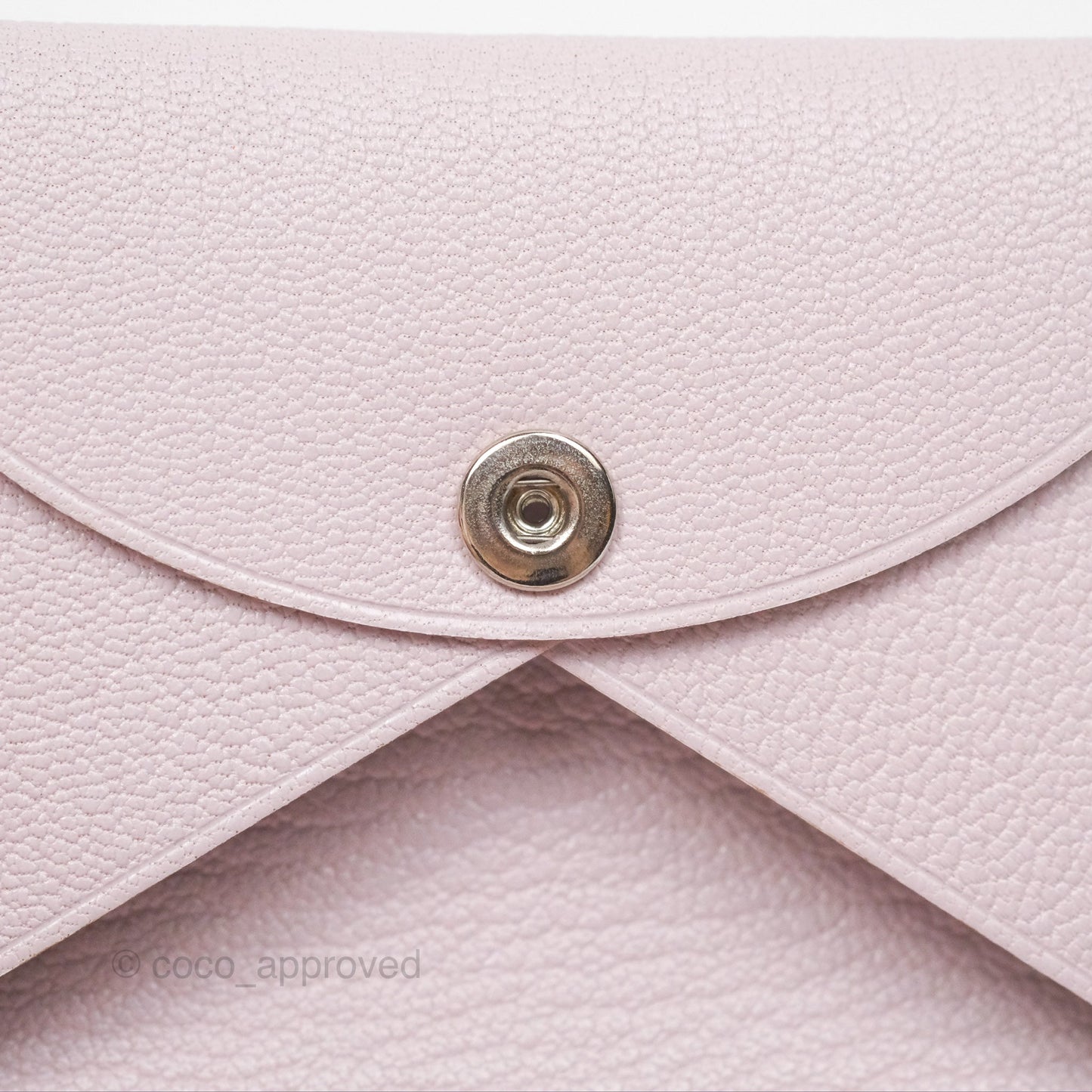 Hermès Calvi Card Holder Mauve Pale Chevre Mysore