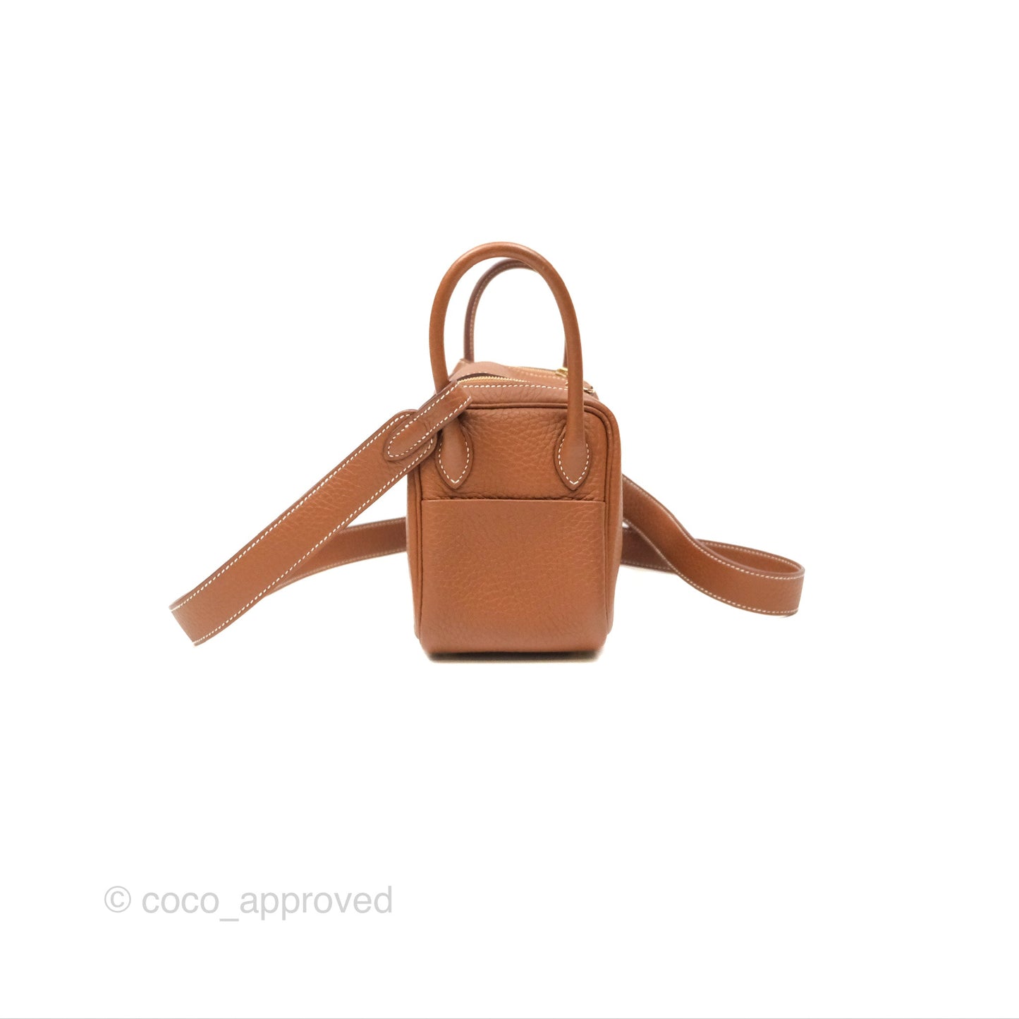 Hermès Mini Lindy 20 Gold Clemence Gold Hardware