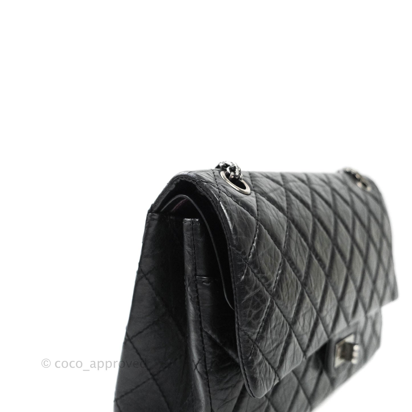 Chanel Reissue Quilted Aged Calfskin Black Ruthenium Hardware 226