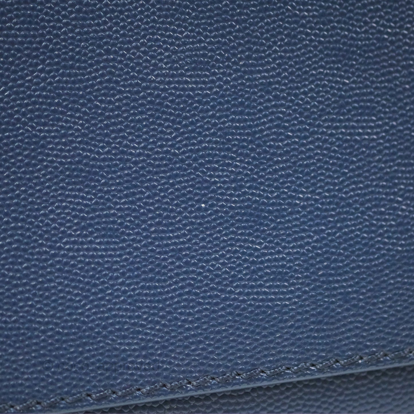 Chanel Small Studded Deauville Tote Navy Caviar Aged Gold Hardware