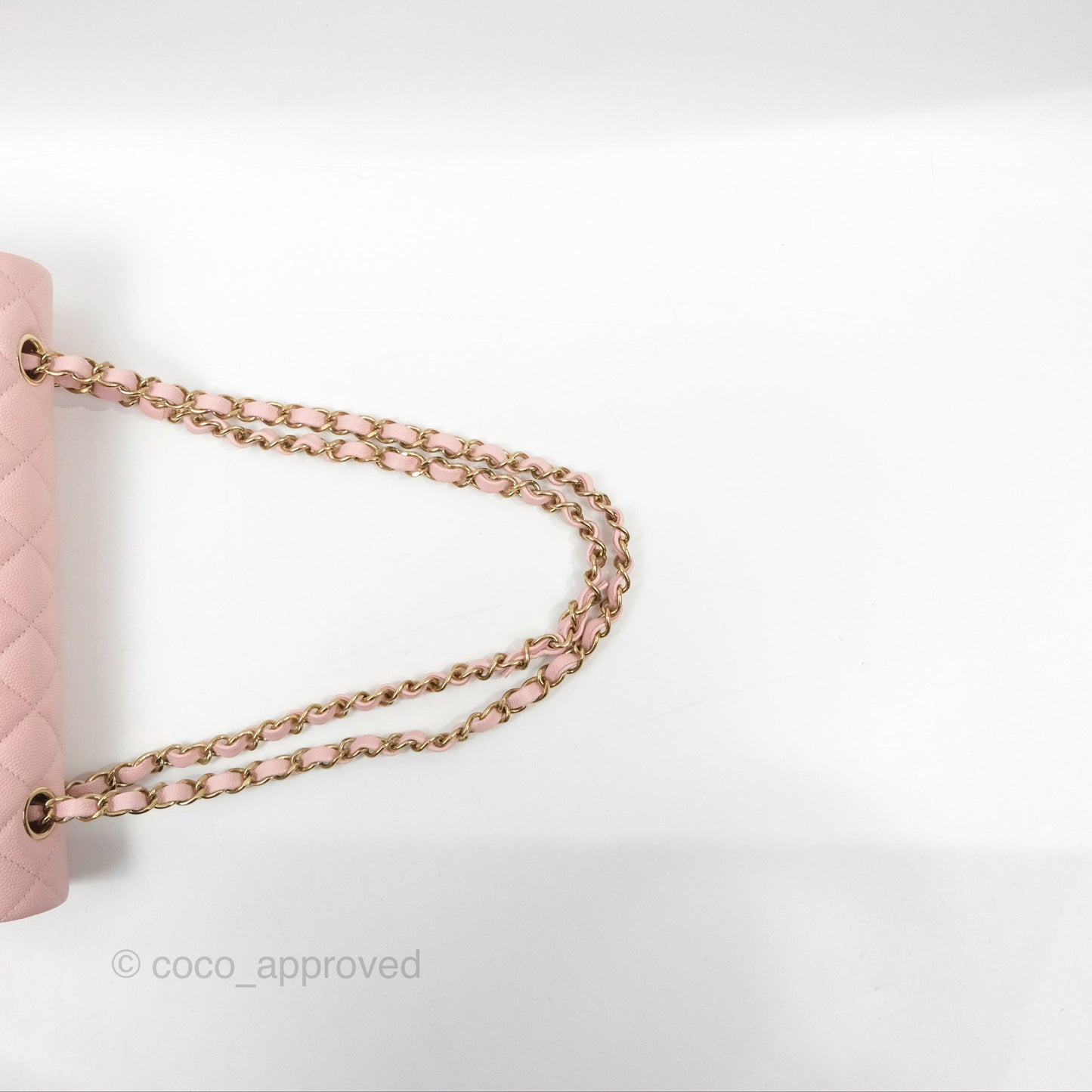 Chanel Medium Classic Flap Quilted Pink Caviar Gold Hardware