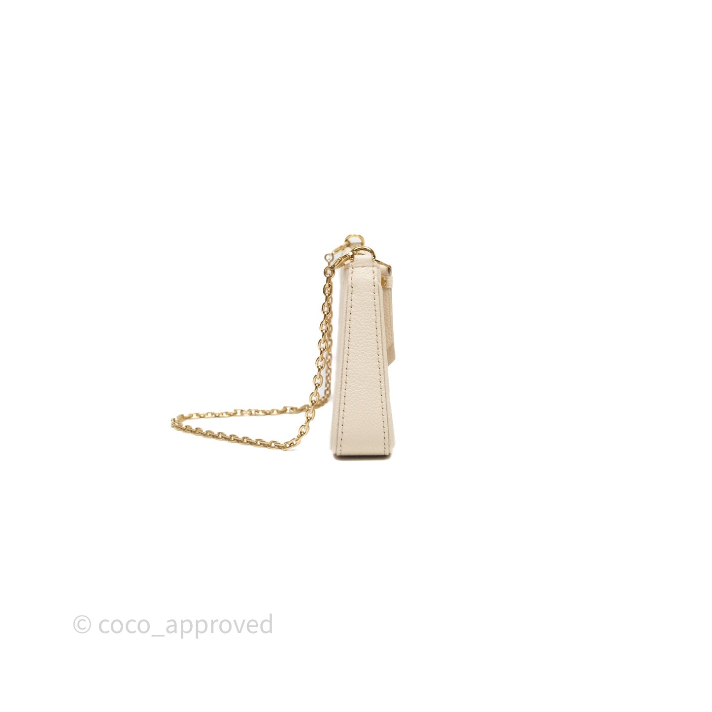 Louis Vuitton Easy Pouch On Strap Crème Monogram Empreinte Leather