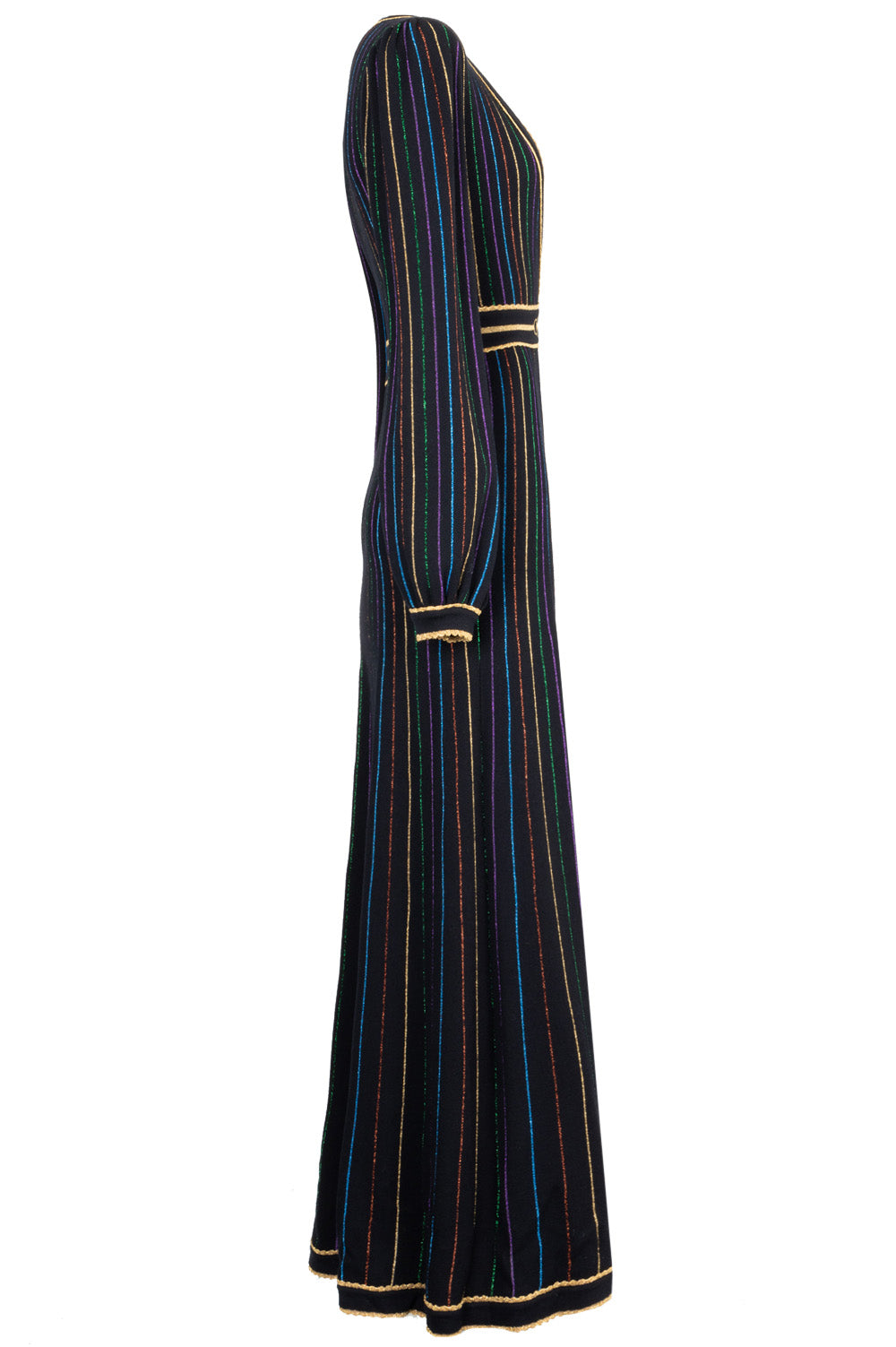 Luxury Gucci Trending 2025 2020 Striped Horsebit Knit Maxi Dress Black