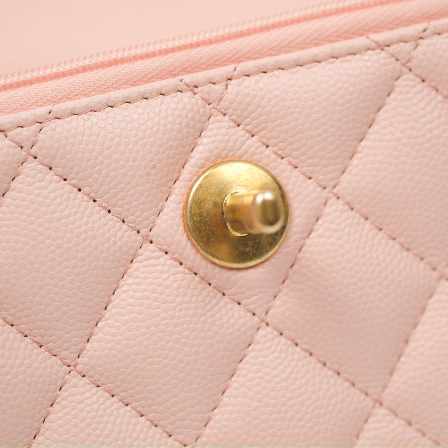 Chanel Mini WOC Phone Holder Pink Caviar Gold Hardware