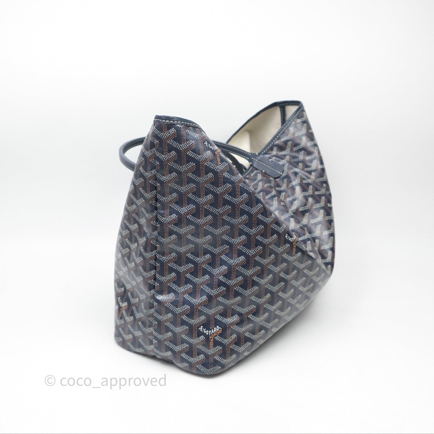 Goyard St. Louis Tote PM Navy/Tan