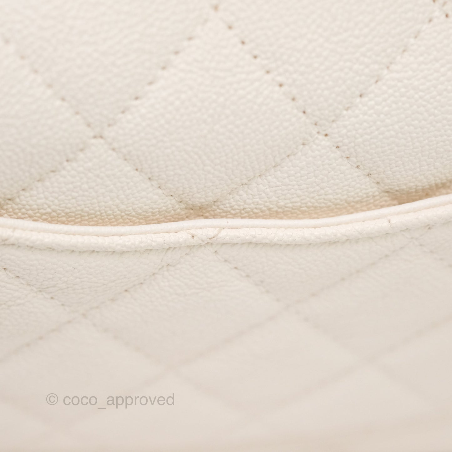 Chanel Top Handle Mini Rectangular Flap Bag Ivory Caviar Gold Hardware