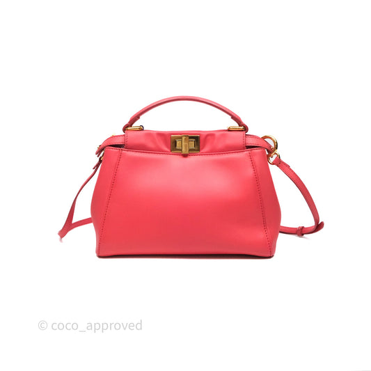 Fendi Nappa Mini Peekaboo Bag Hot Pink
