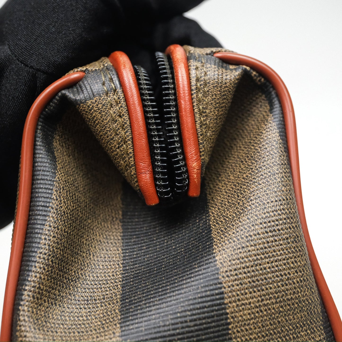 Fendi Mini Vintage Striped Boston Bag