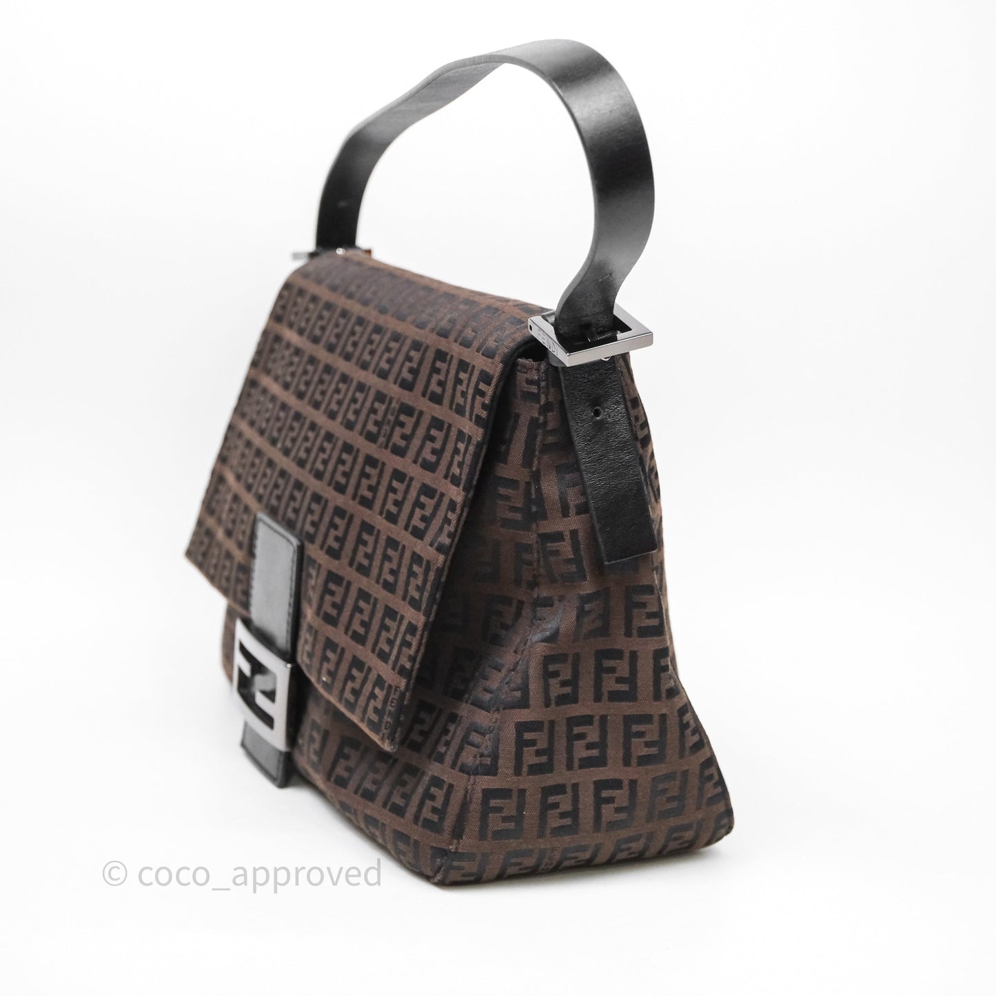 Fendi Vintage Mamma Baguette Bag Zucchino Dark Brown/ Black