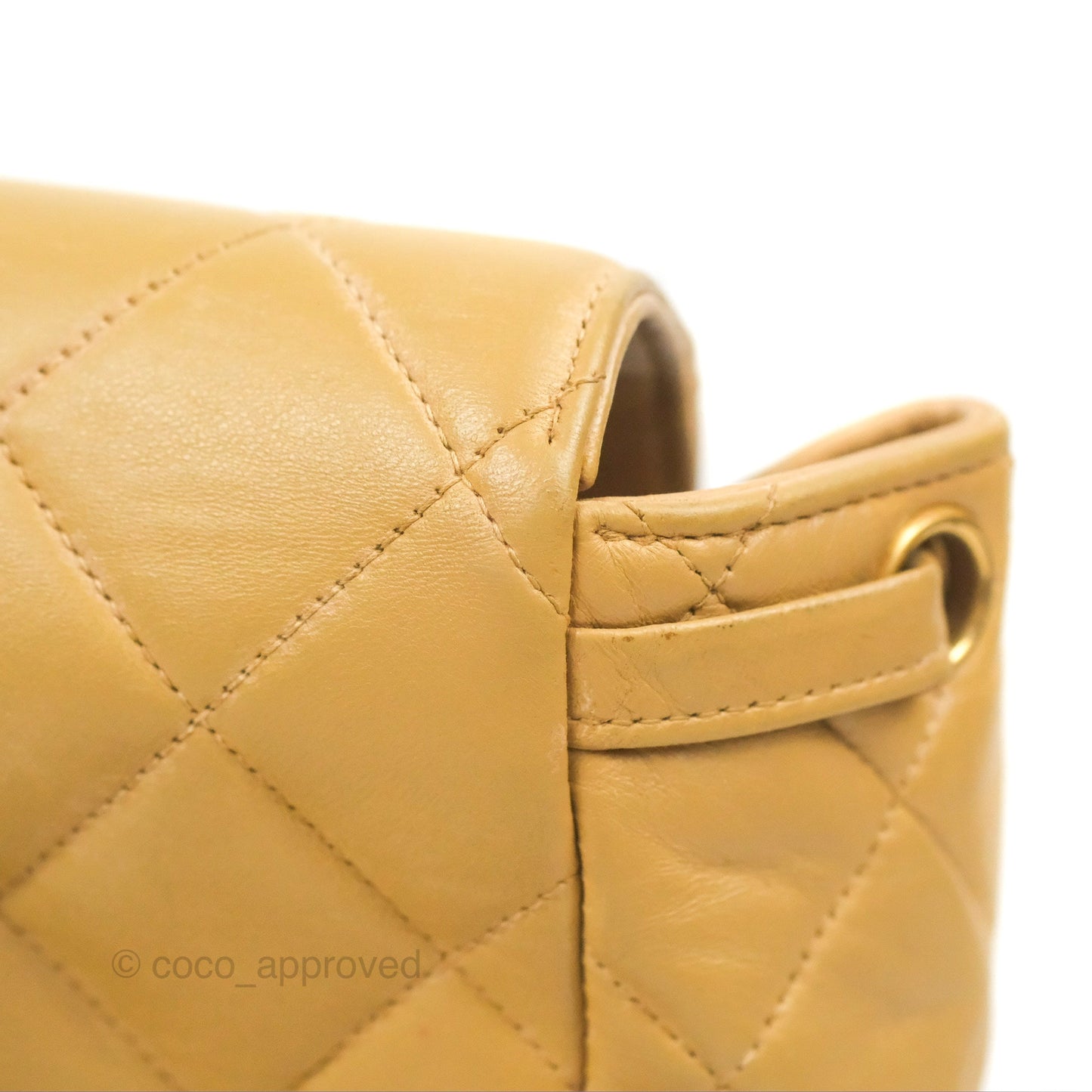Chanel Vintage CC Duma Backpack Beige Lambskin 24K Gold Hardware