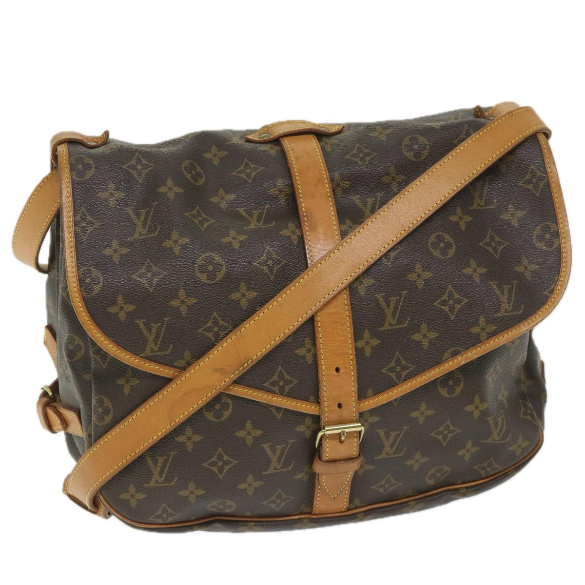 Louis Vuitton Saumur 35  Canvas Shoulder Bag ()